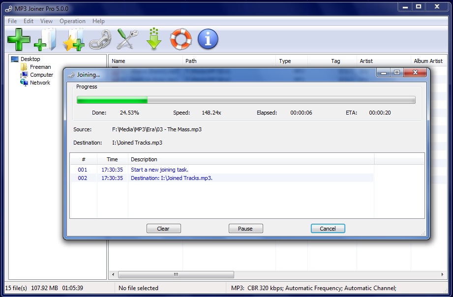 MP3 Joiner 5.5.3 screenshot